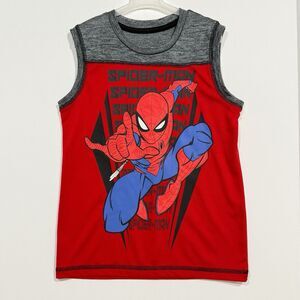 Boys Marvel Spider-Man Red Tank Top Size 7 Spiderman
